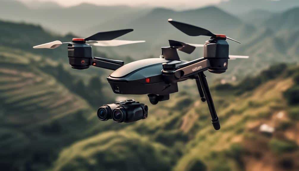 foldable dual camera drone